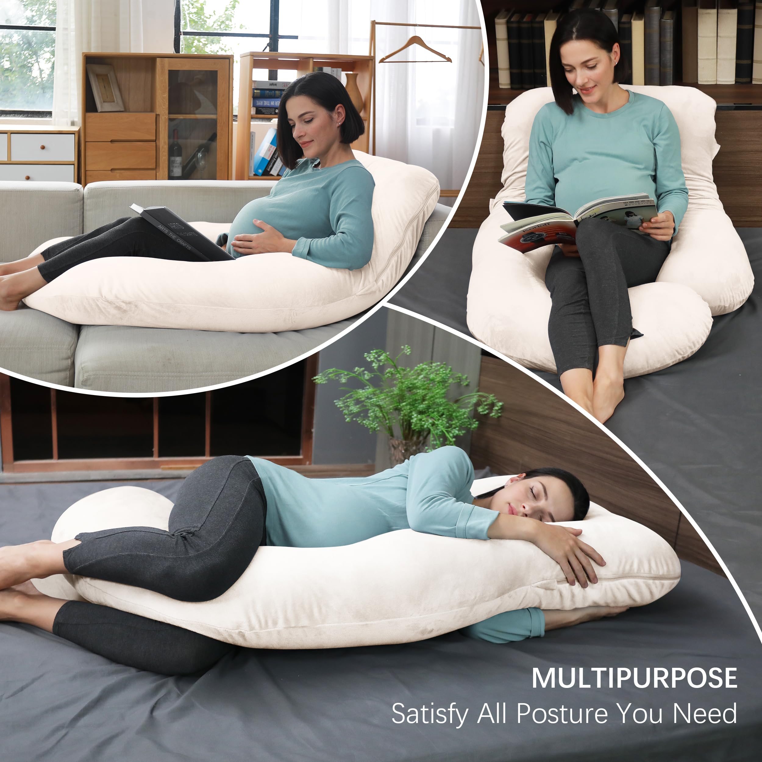 MOON PARK multi-use pillow for nursing, reading, and relaxing