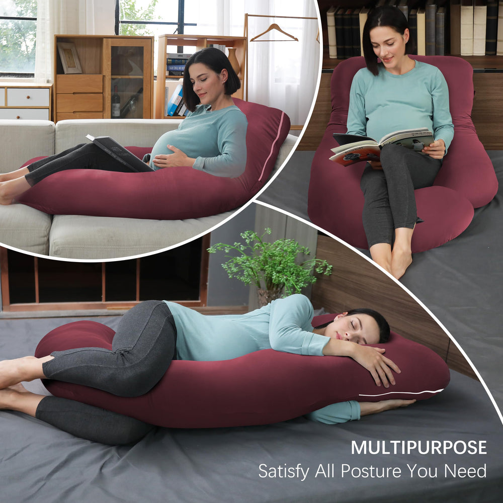 MOON PARK removable cover burgundy enables easy washing and long-lasting freshness.