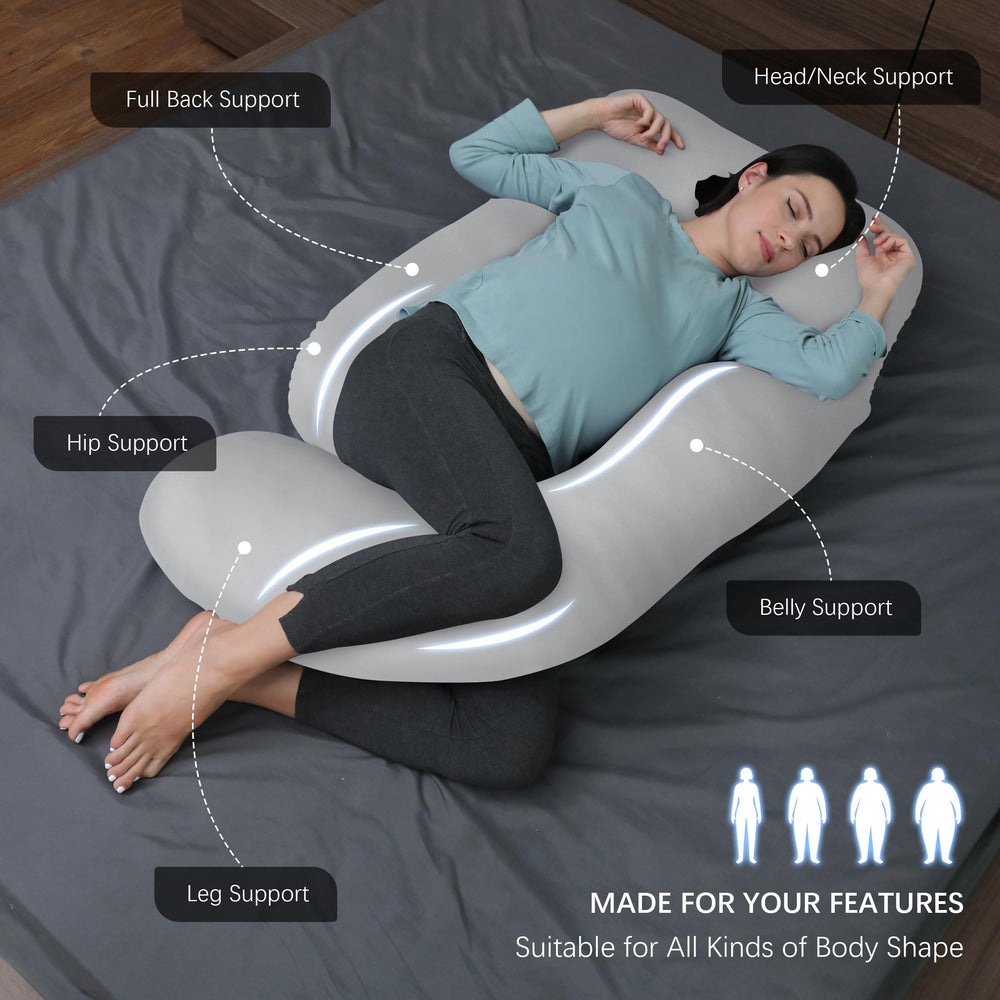 Moon Park pillow side-sleep position demonstrates back and belly support