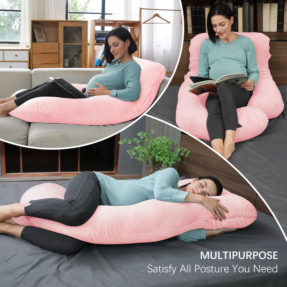 MOON PARK side-sleep support image shows relief from back pressure.