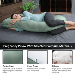 MOON PARK pillow back and belly support for side sleeping and pregnancy rest.