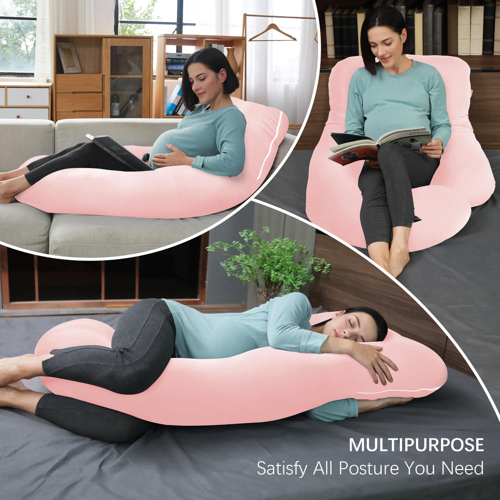 Moon Park pillow on bed illustrating space-saving comfort for side sleepers.