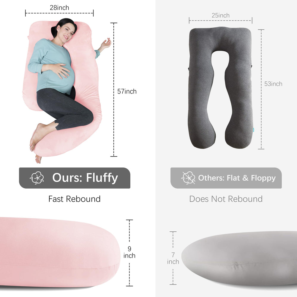 MOON PARK pink full-body pillow on bed showcasing cozy setup