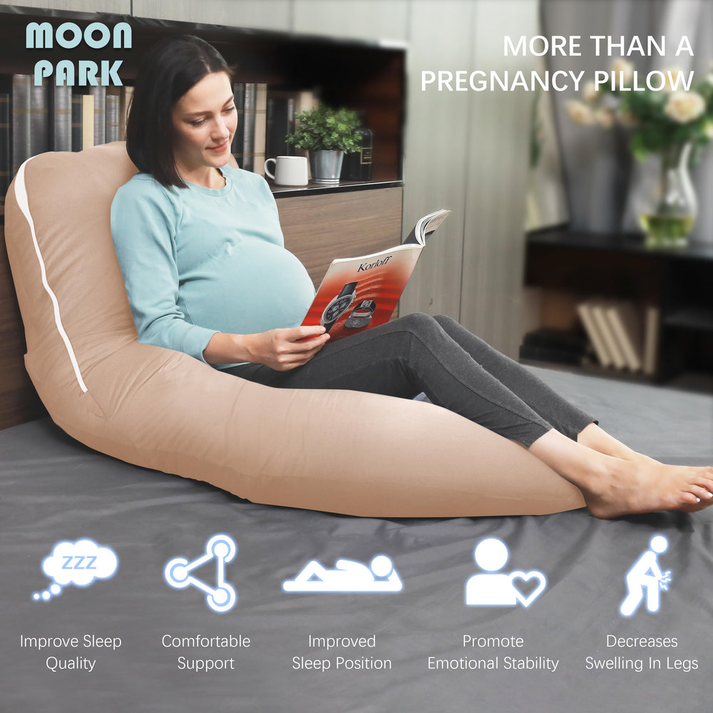 MOON PARK polyester-fill provides cloud-like softness while maintaining shape.