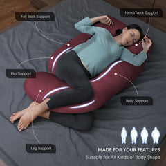 MOON PARK 65-inch back support helps relieve pressure for a comfortable night.