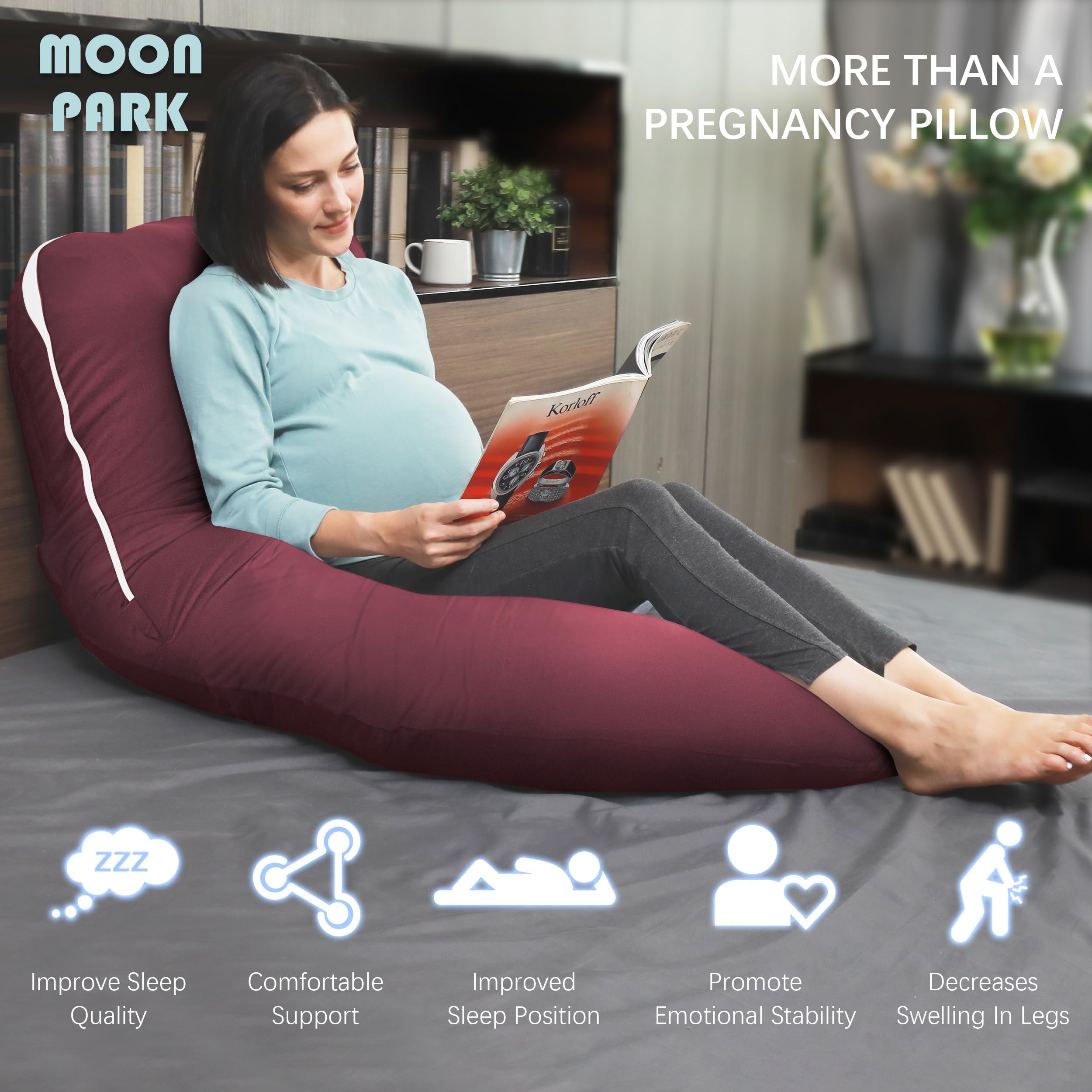 MOON PARK leg-knee comfort supports leg alignment and hip relief.
