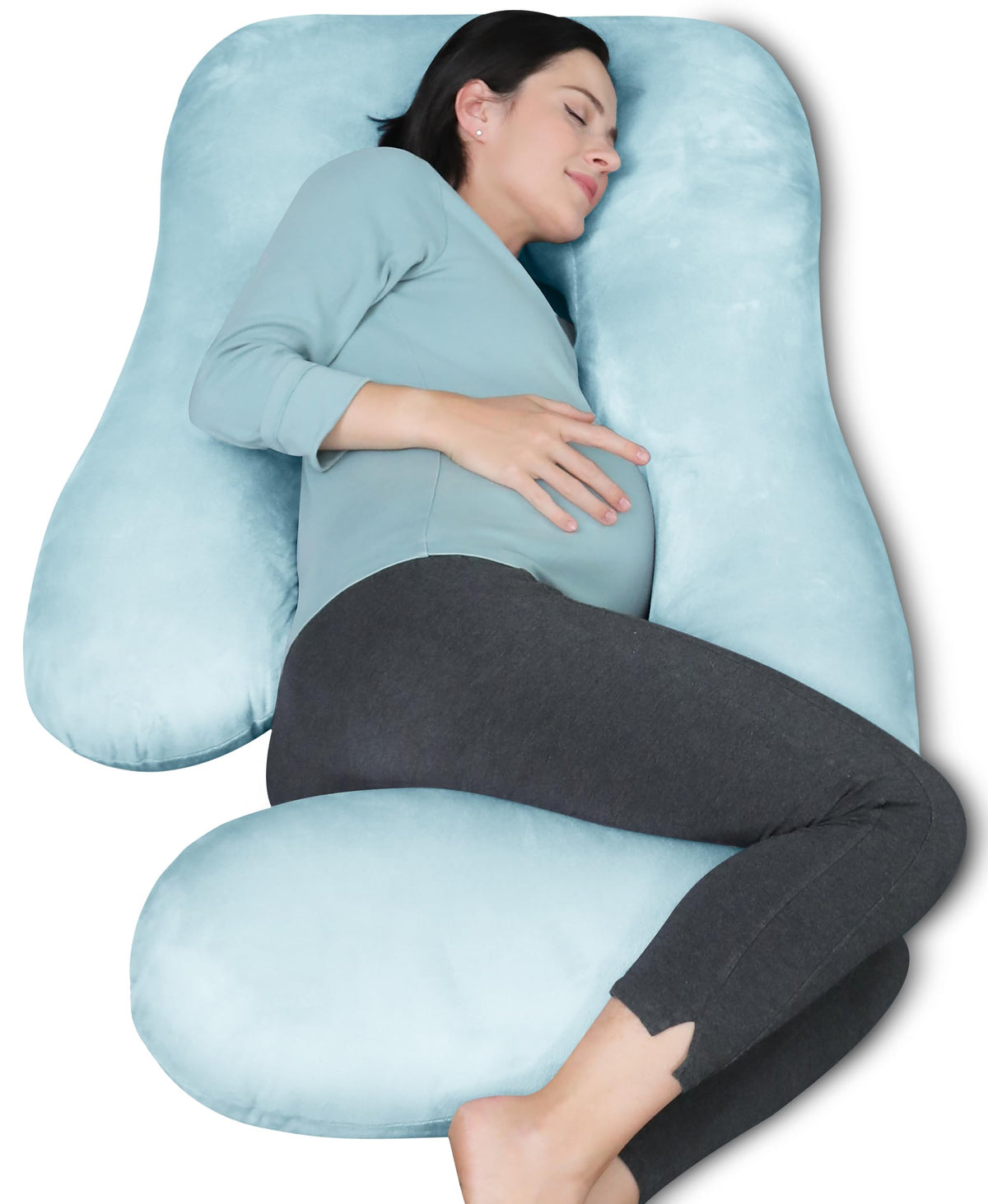 Moon Park pregnancy pillow 65in U-shape provides full-body sleep support