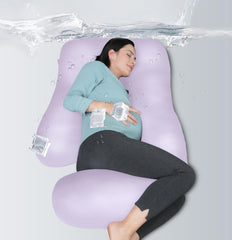 Moon Park pregnancy pillow 65-inch u-shaped purple provides full-body sleep support