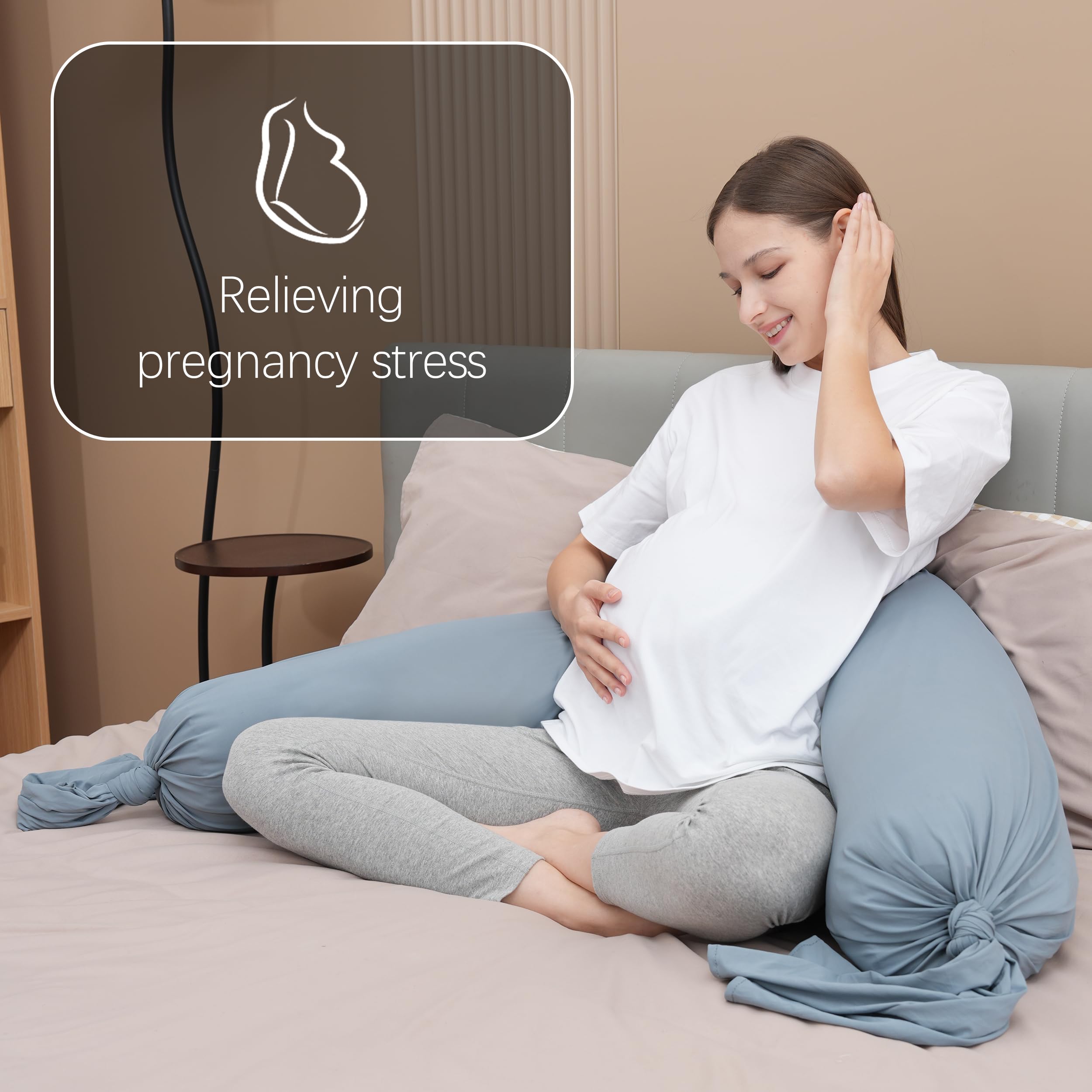 MOON PARK back and knee support helps relax during nighttime rest.