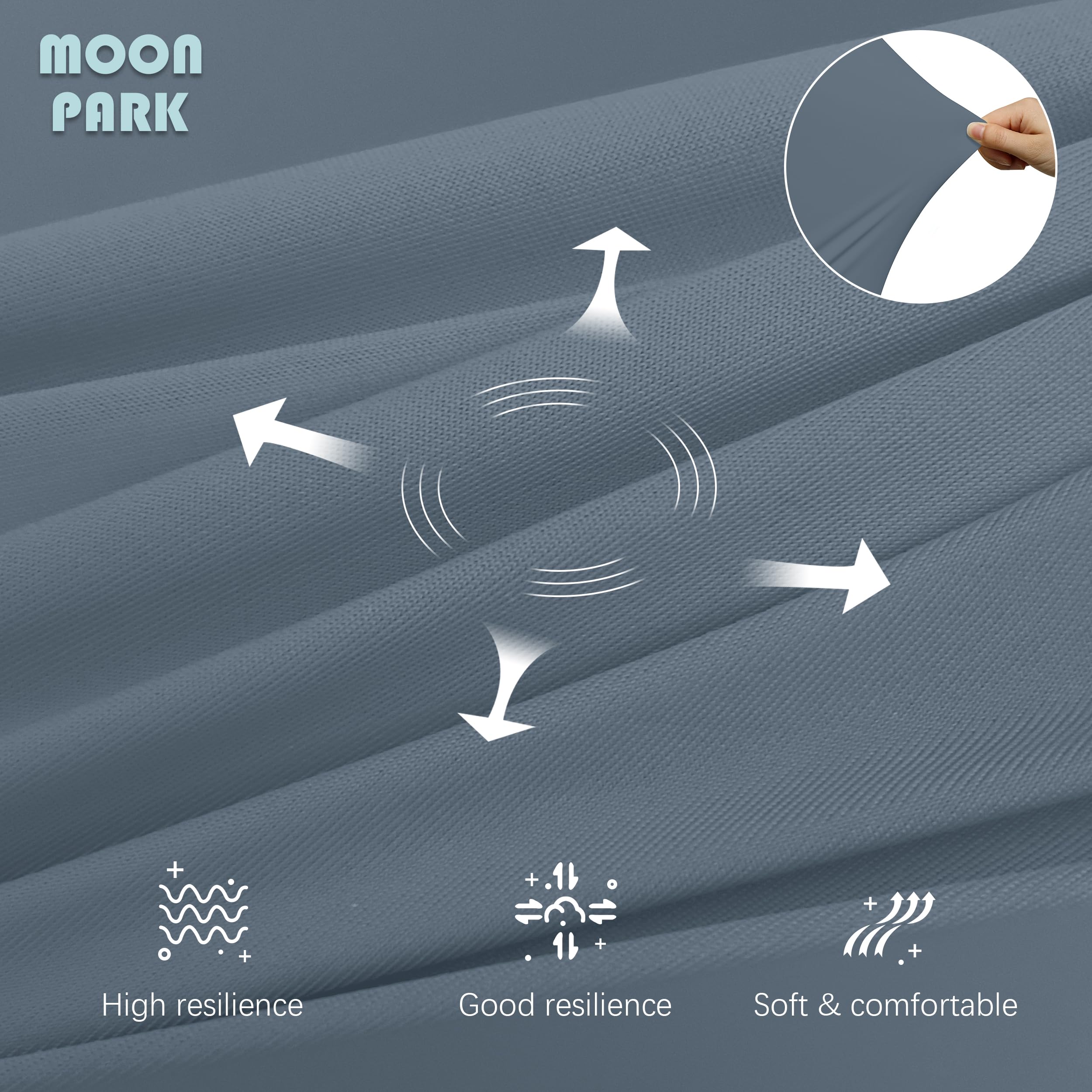 Moon Park pregnancy pillow belly and back support stabilizes sleep posture.