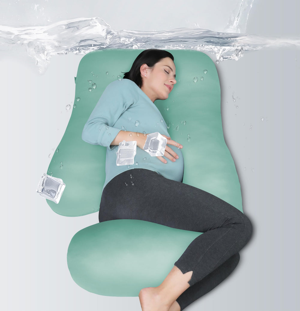 MOON PARK pregnancy pillow full-body U-shape offers comprehensive sleep support for back and hips.