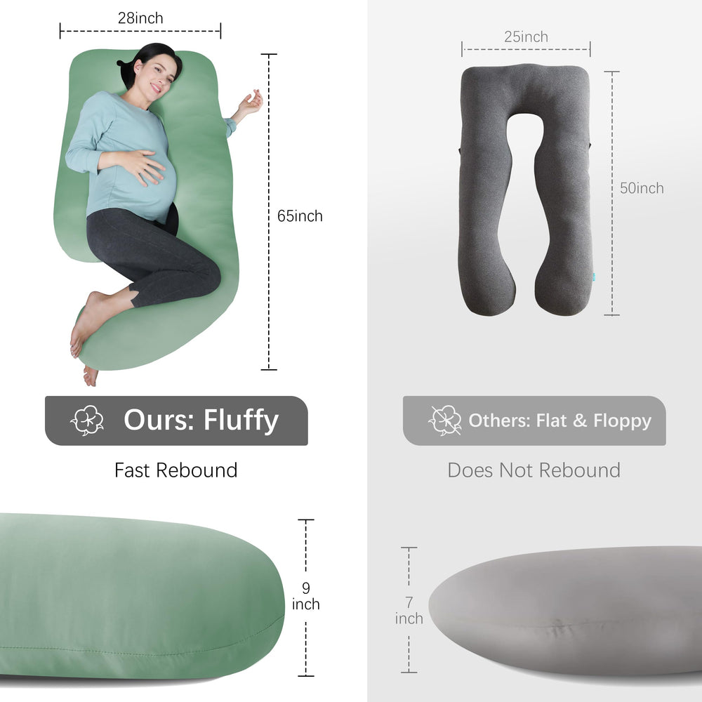Moon Park green fabric detail highlights breathable, cool-to-the-touch cover.