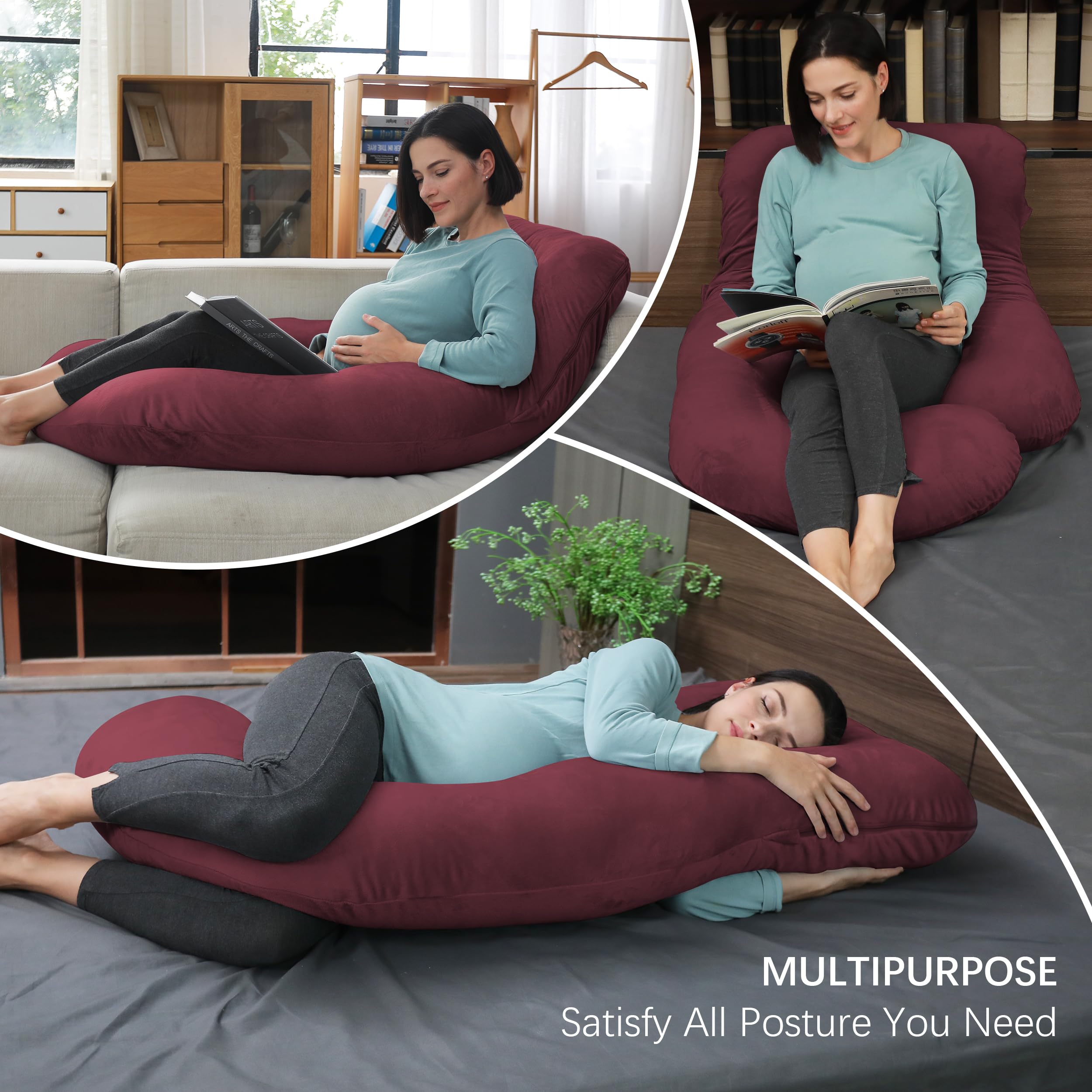 MOON PARK pregnancy pillow multi-purpose use for nursing and TV