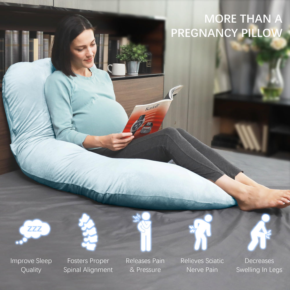 Moon Park full-body pillow supports nursing and reading for relaxed downtime