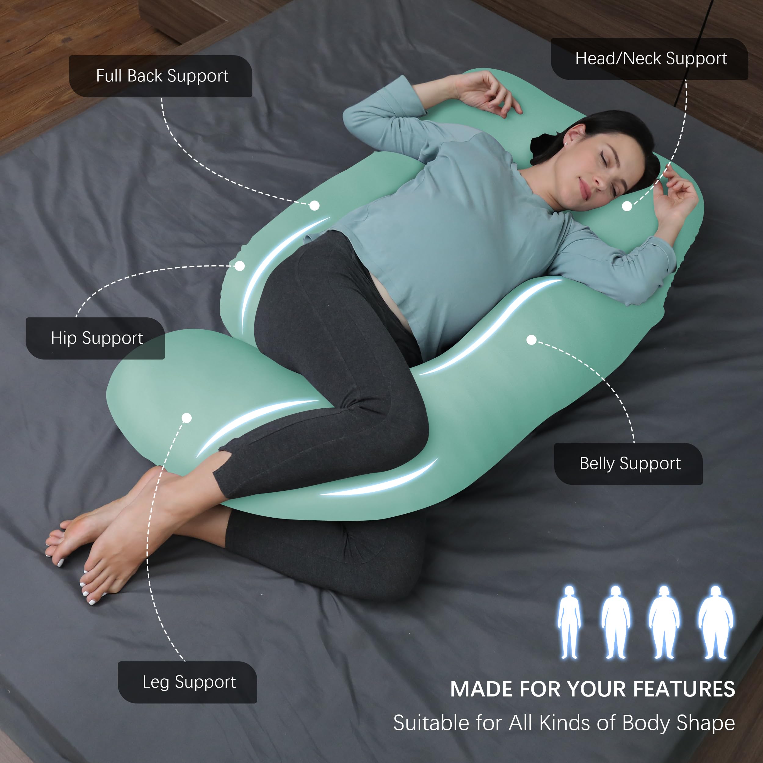 MOON PARK removable cover close-up shows easy-care fabric and zip closure for washing.