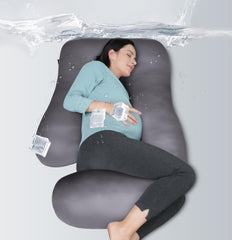 MOON PARK pregnancy pillow U-shaped full body supports head to toe for restful sleep.