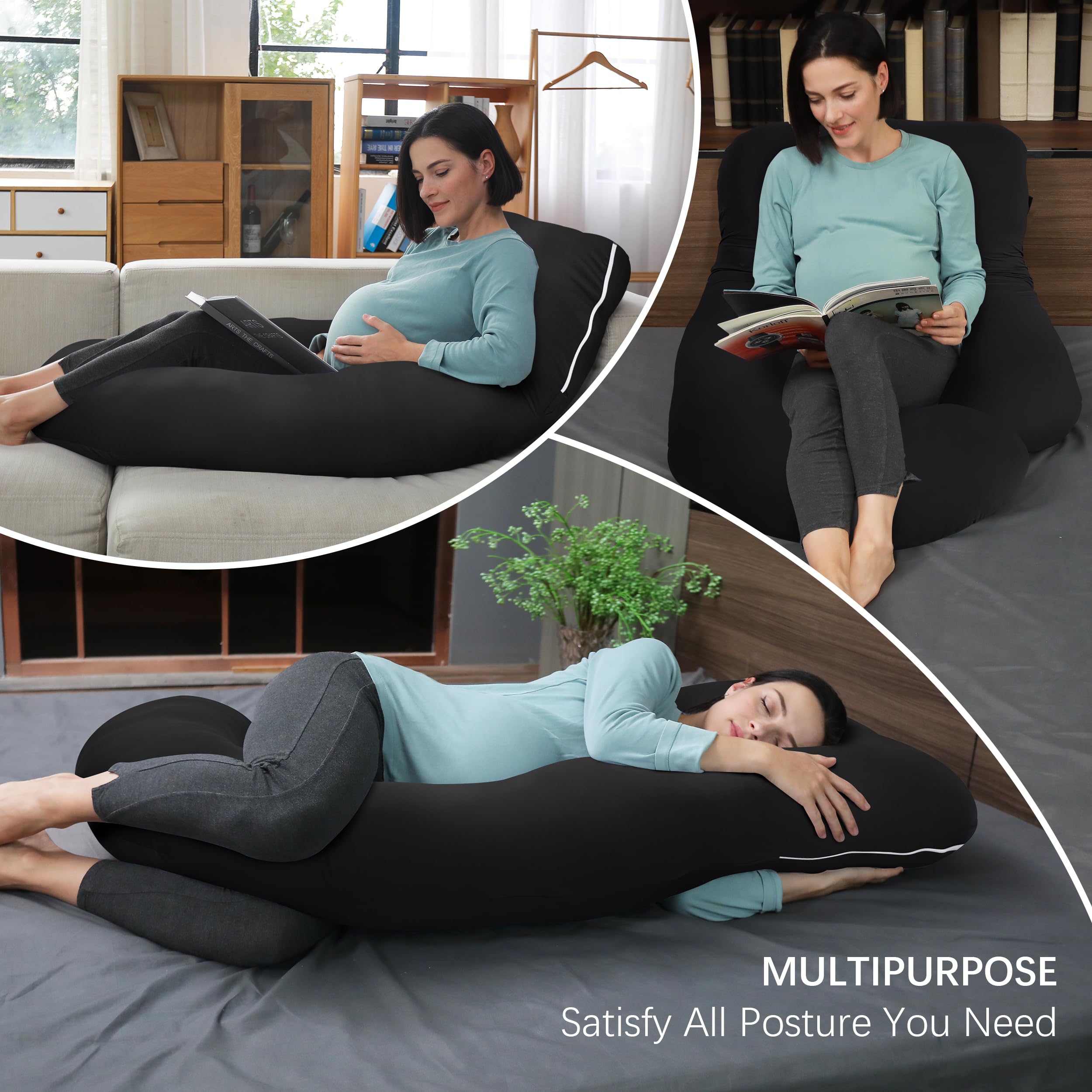 Moon Park U-shape pillow supports side and back sleeping positions.