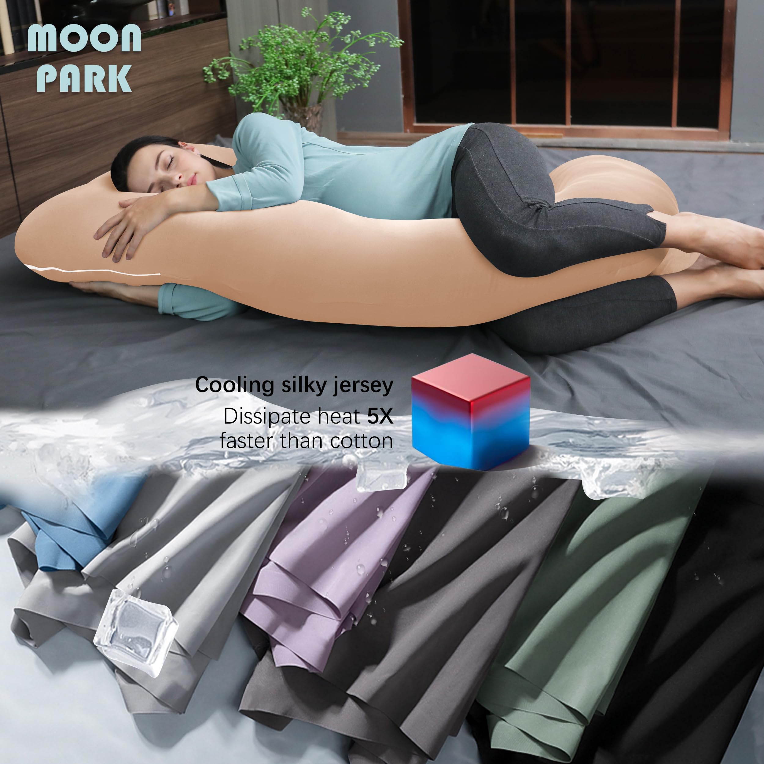 MOON PARK removable cover brown offers cooling comfort and easy care.
