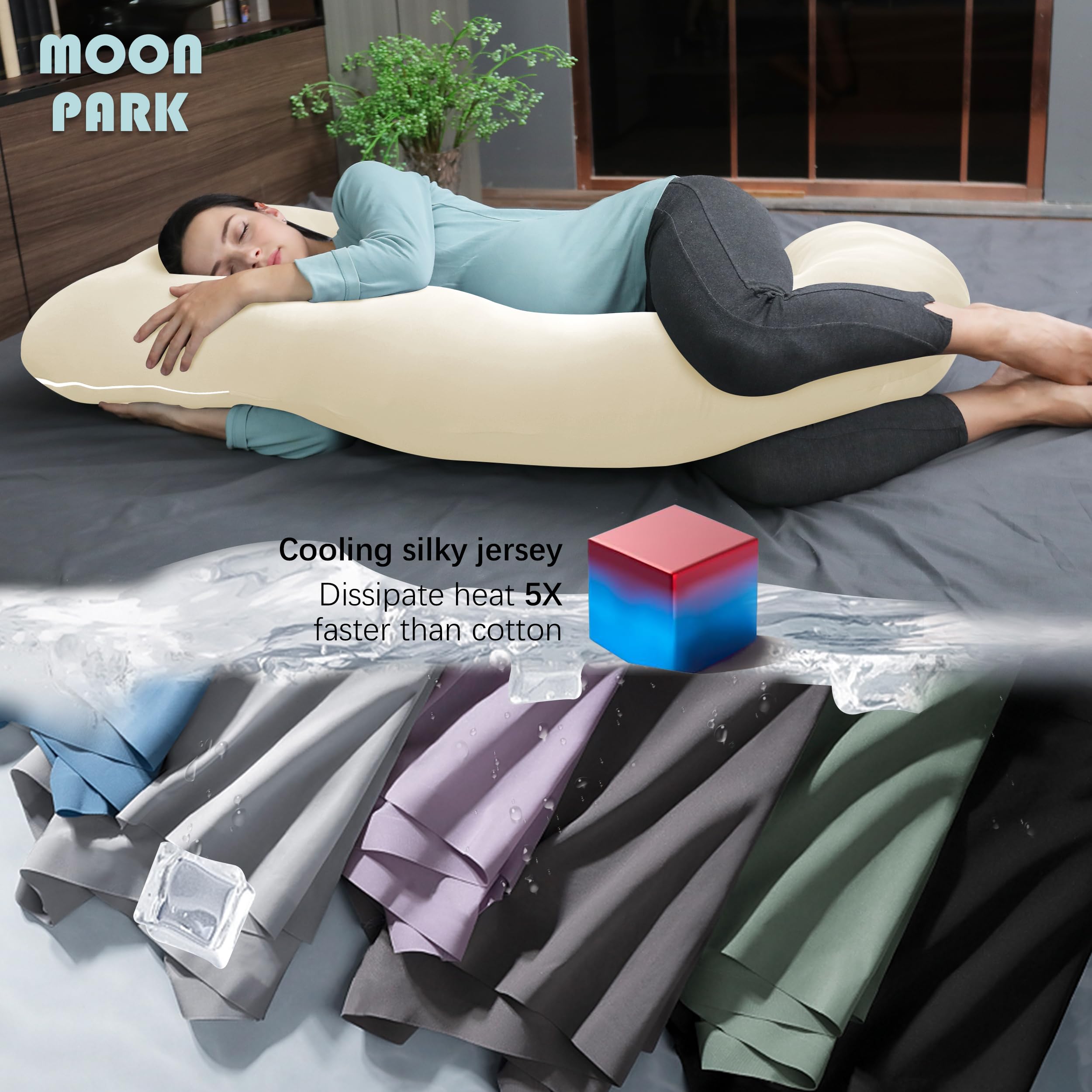 MOON PARK removable-cover highlights easy-clean maintenance for fresh sleeping nights.