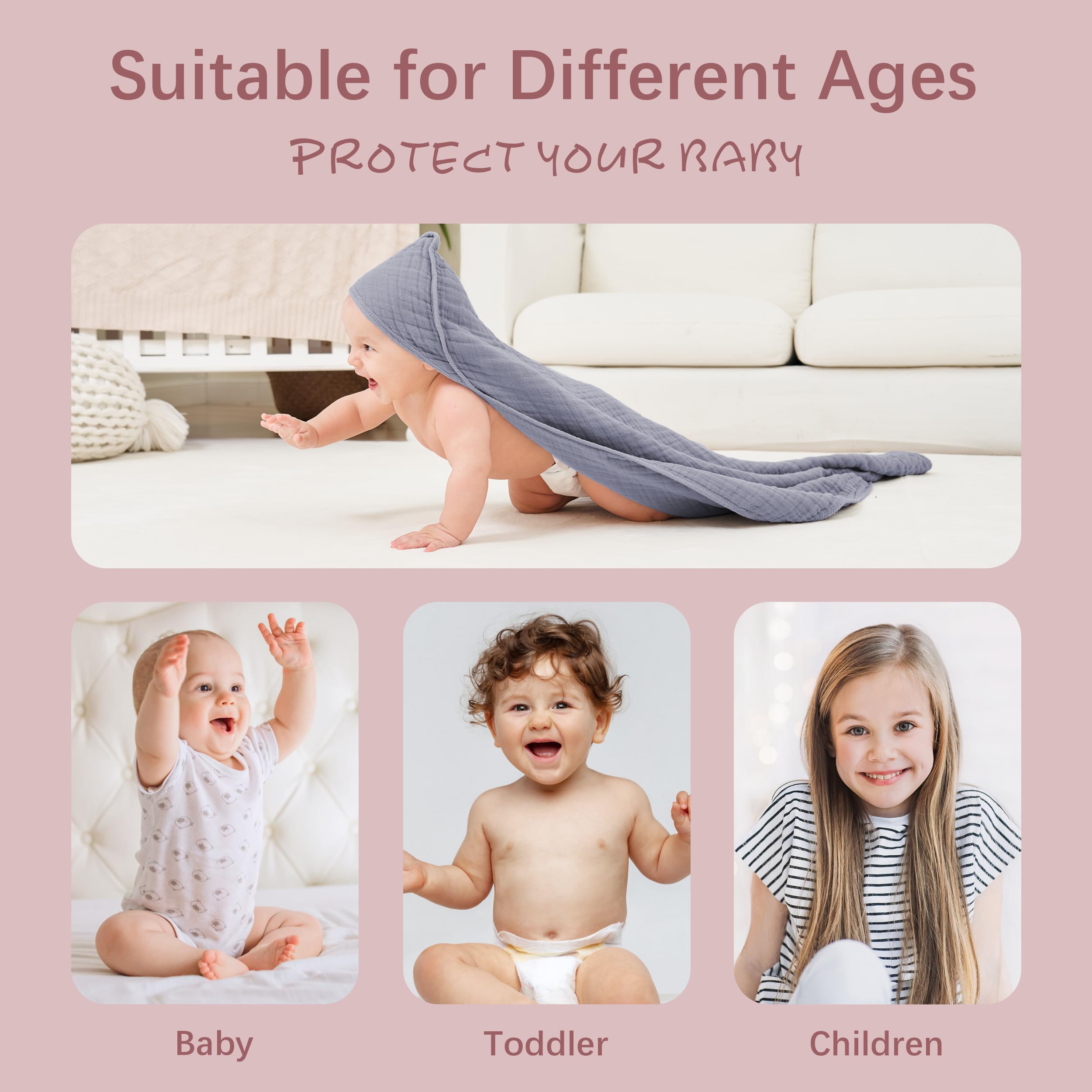 MOON PARK towel used as swaddle or blanket provides versatile post-bath comfort.