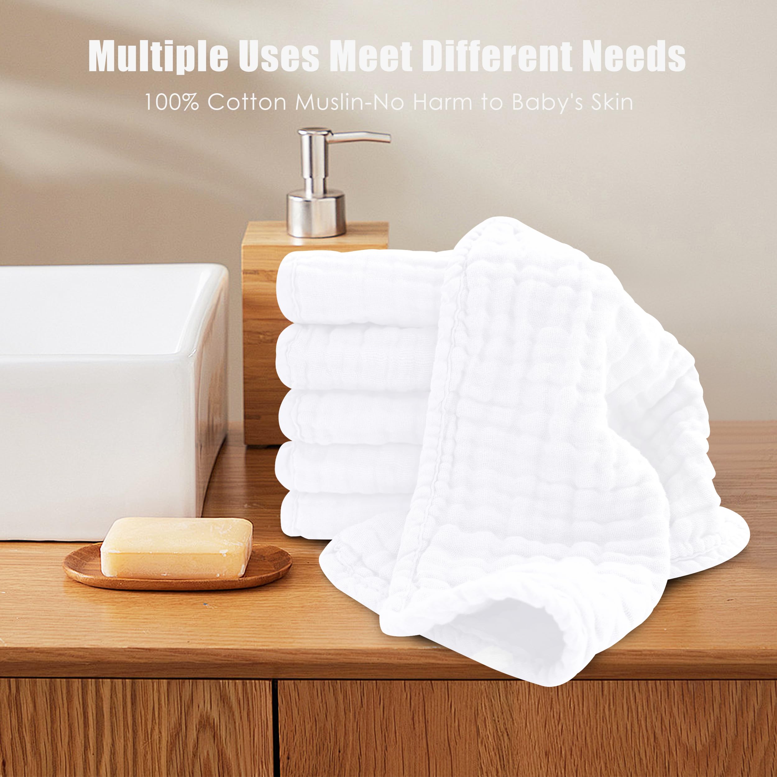 MOON PARK ultra-soft muslin cotton fabric ideal for bath time