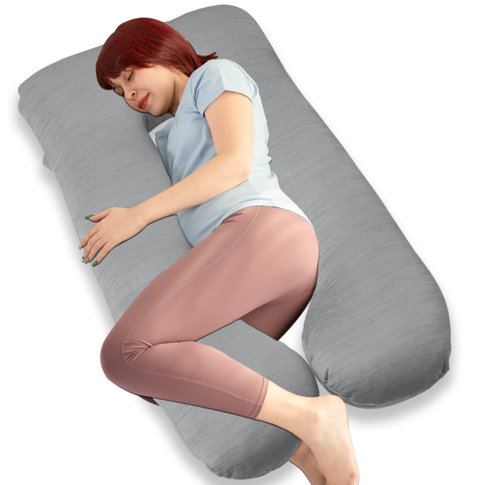 Moon Pine pregnancy pillow full view showing U-shaped support