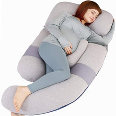 Moon Pine pregnancy pillow full view showing full-body support