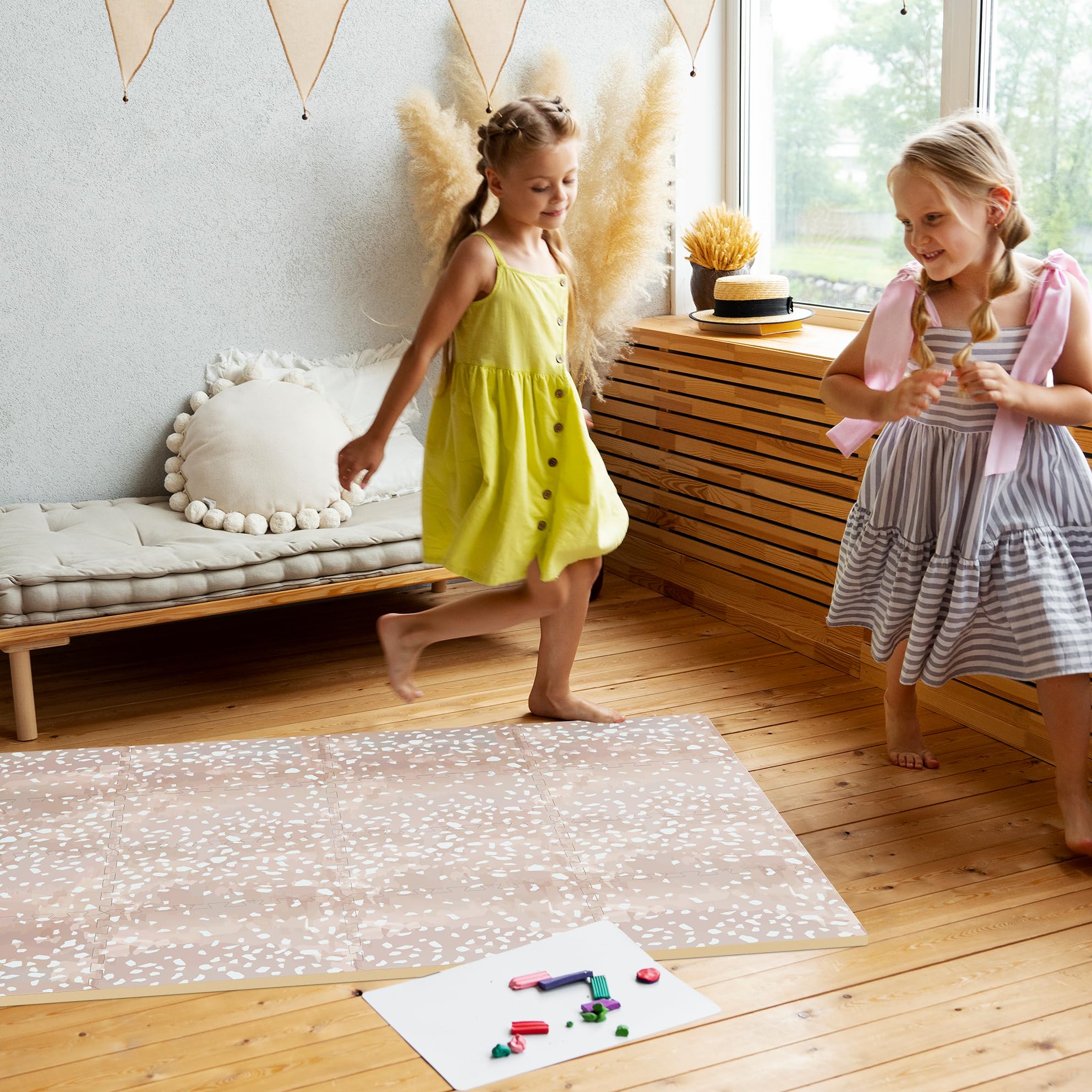 MOON WALKERS anti-slip textured surface prevents slips on wood or tile floors
