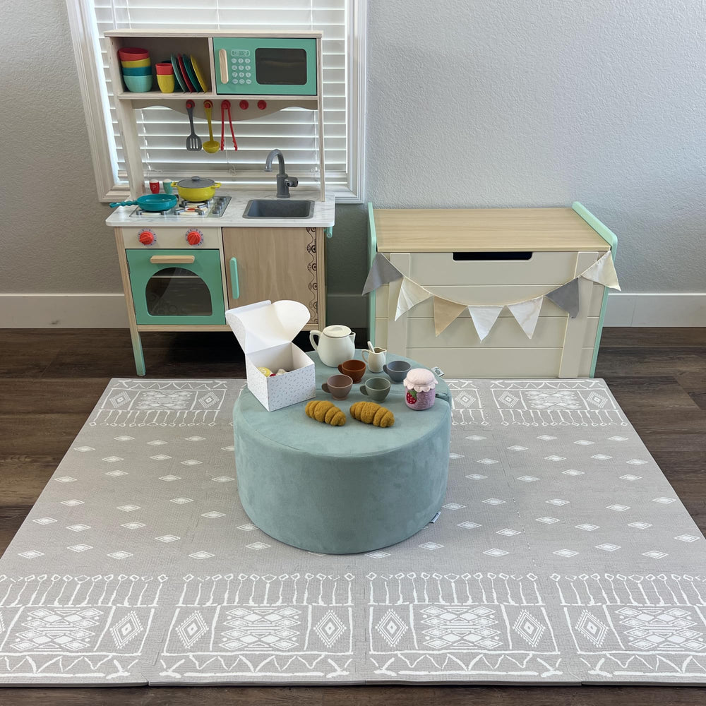 Moon Walkers Ash Starlight playmat cushioned surface supports crawling and tummy time