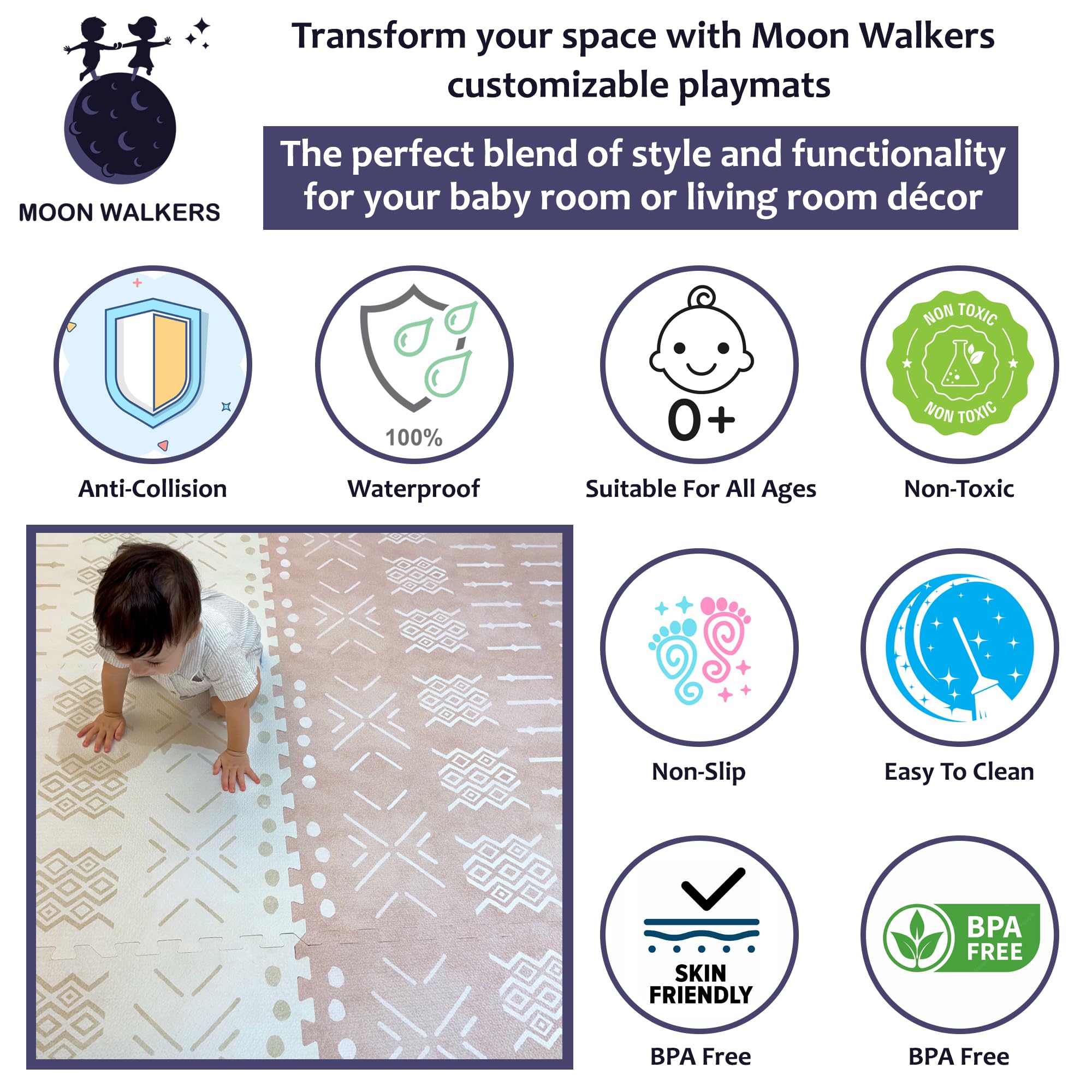MOON WALKERS Portable storage and packaging highlights easy transport.