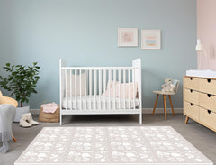 Moon Walkers RainBoho playmat crawling area demonstrates soft cushioning for babies.
