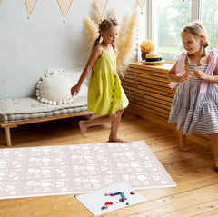 Moon Walkers RainBoho playmat foam closeup highlights durable EVA foam for active play.