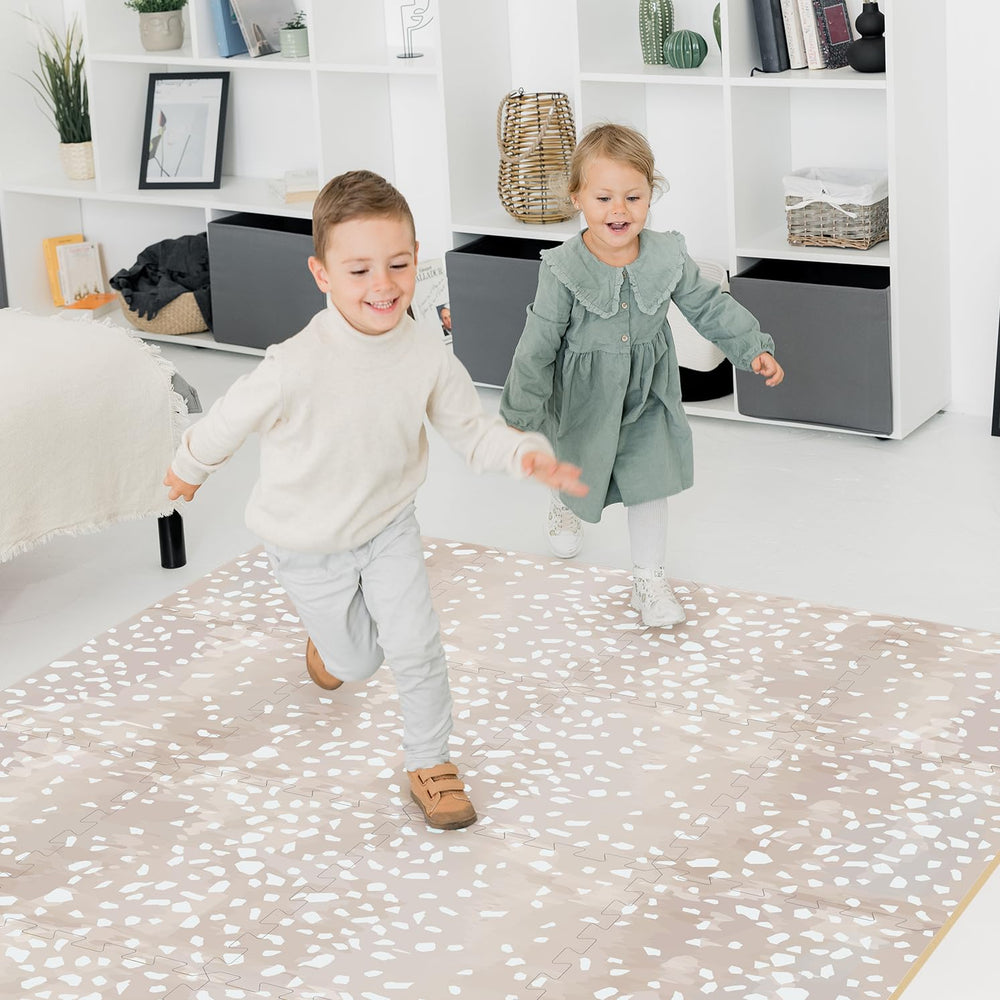 MOON WALKERS rounded edges play mat demonstrating safer, longer-lasting design