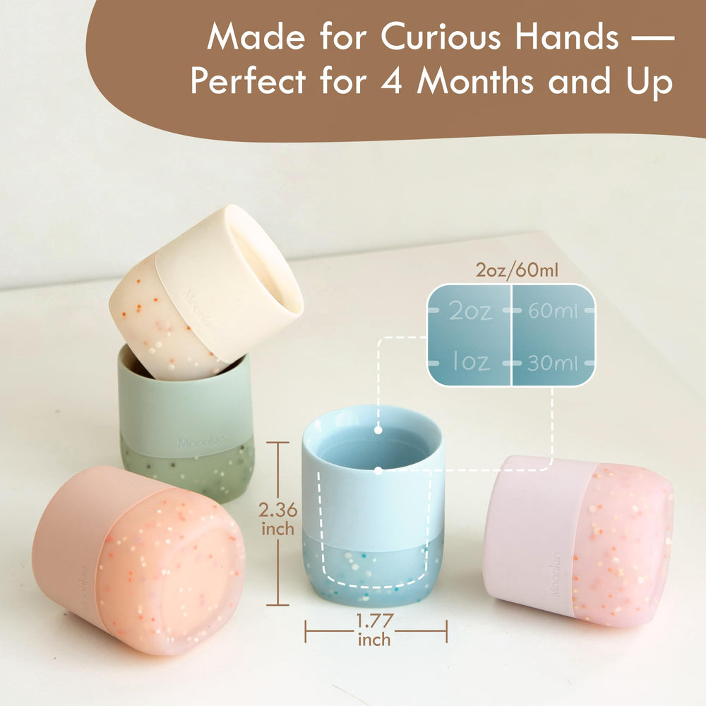 Moonkie cups are dishwasher-safe for easy cleanup.