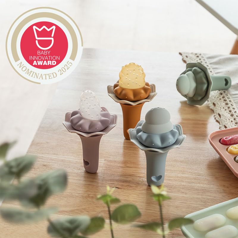 Moonkie cute ice cream shape design makes mealtime engaging for babies