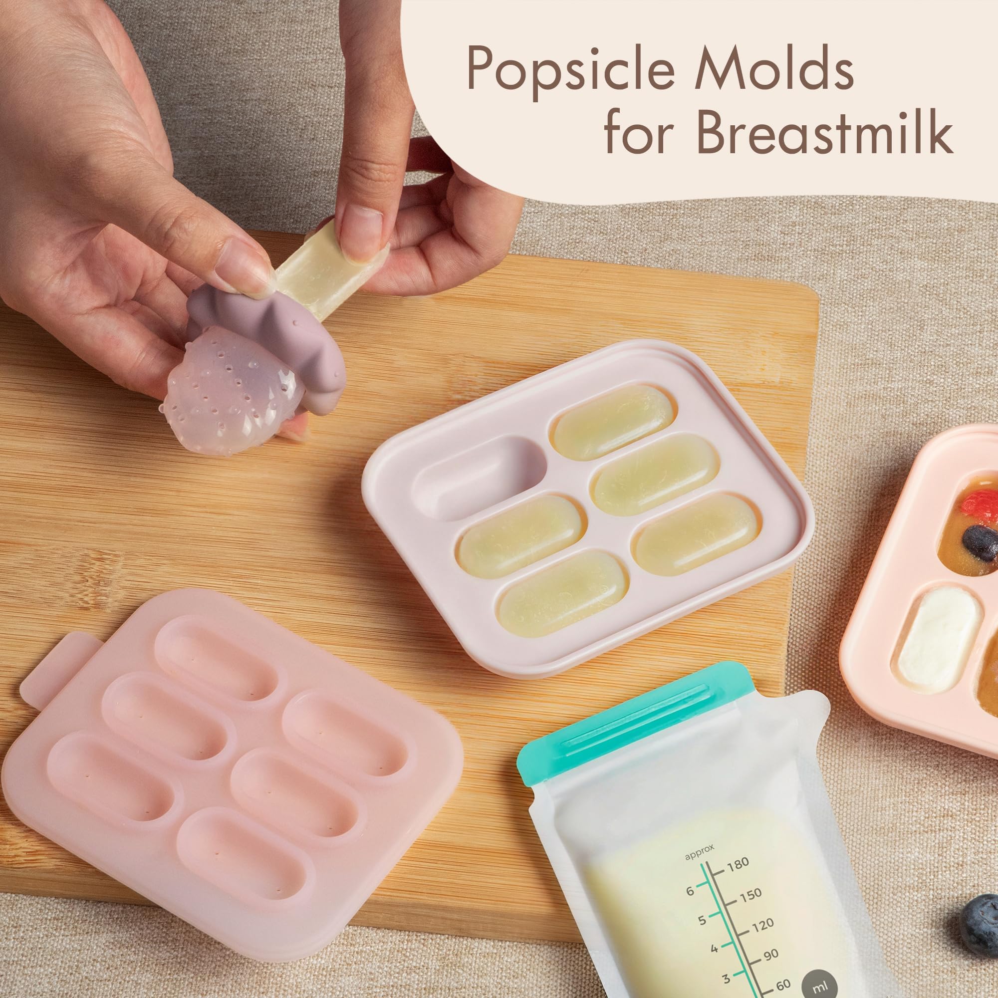 Moonkie feeder with ergonomic handle designed for little hands during meals