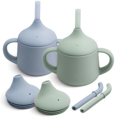 Moonkie first-stage infant cup 4 oz aids bottle-to-cup transition.