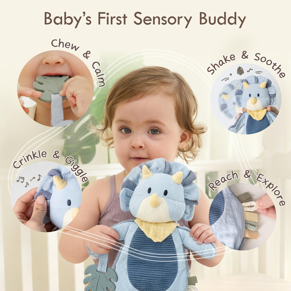 Moonkie Lovey embroidered eyes and stitching ensure a safe, cuddly design.