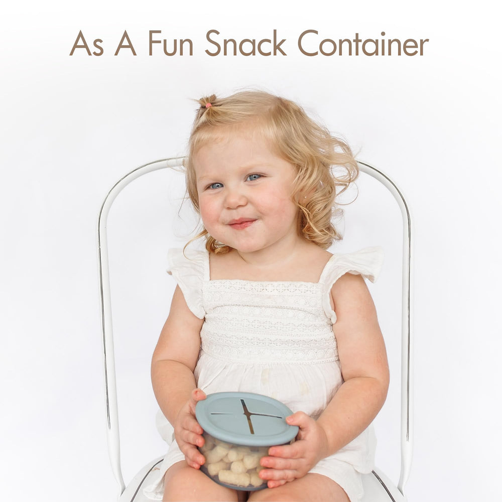 Moonkie microwave freezer and dishwasher safe silicone jars for quick cleanup.