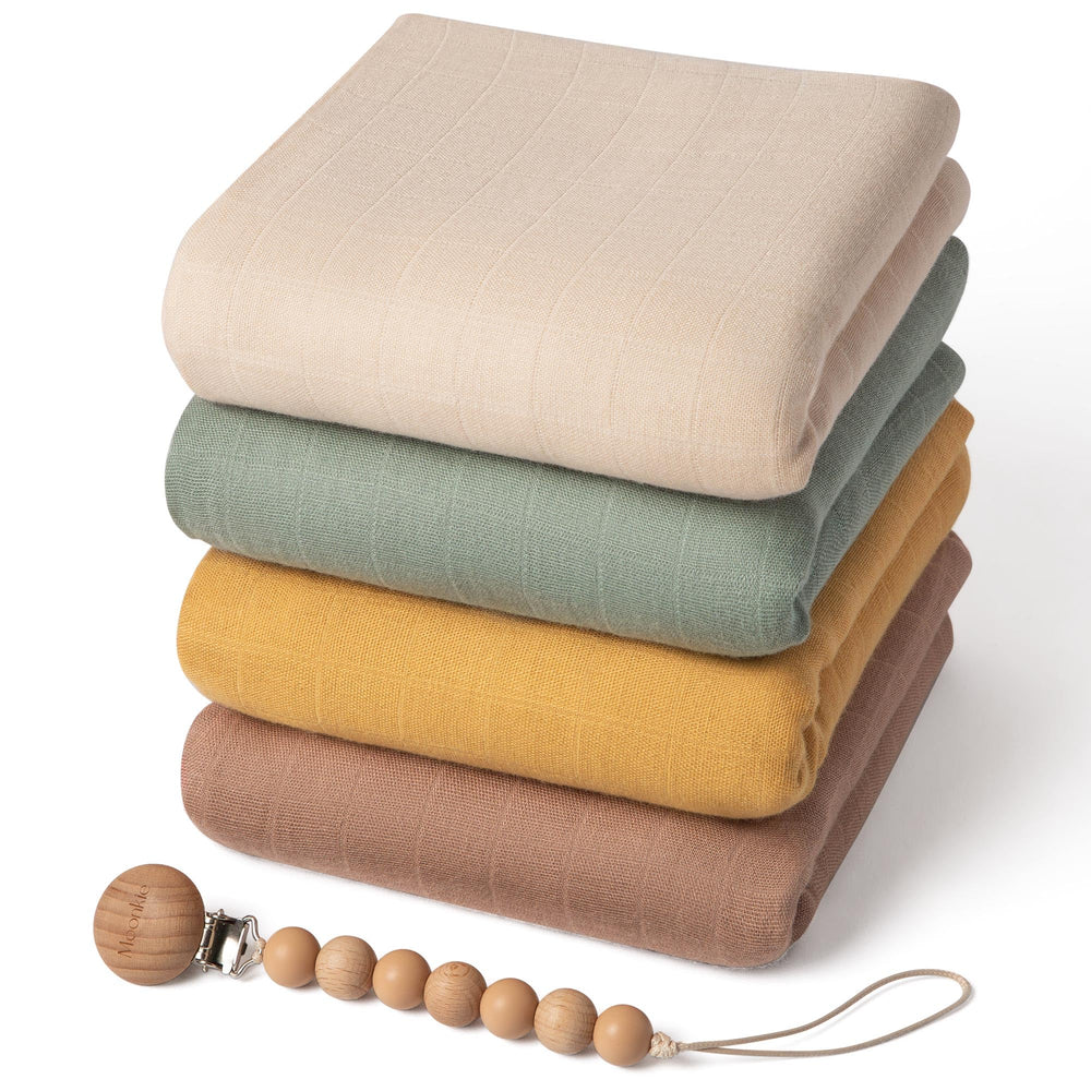 Moonkie muslin swaddle blanket soft texture for cozy newborn sleep