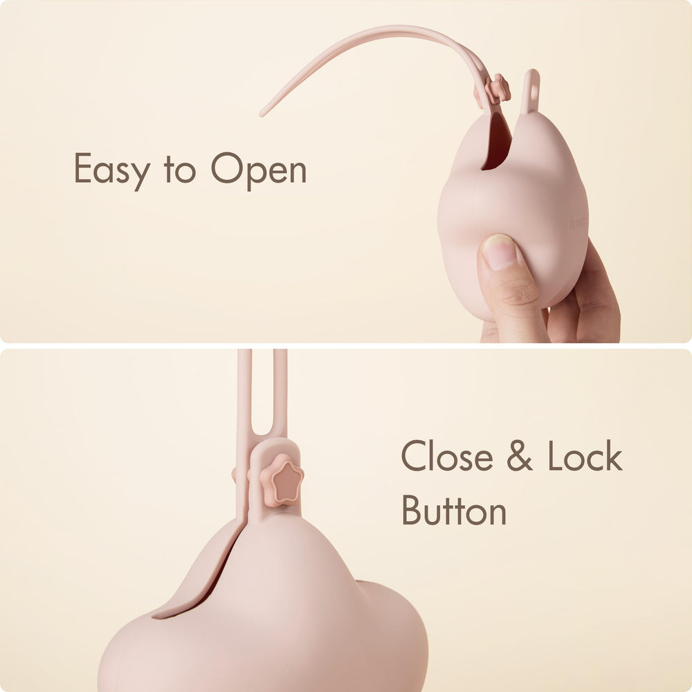 Moonkie silicone pacifier holder case color options for style and mood