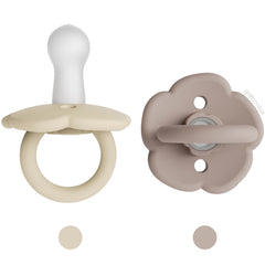 Moonkie pacifiers Daisy packaging, gift-ready presentation for baby showers
