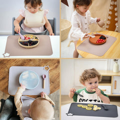 Moonkie placemats are easy to clean and dishwasher safe for busy families.