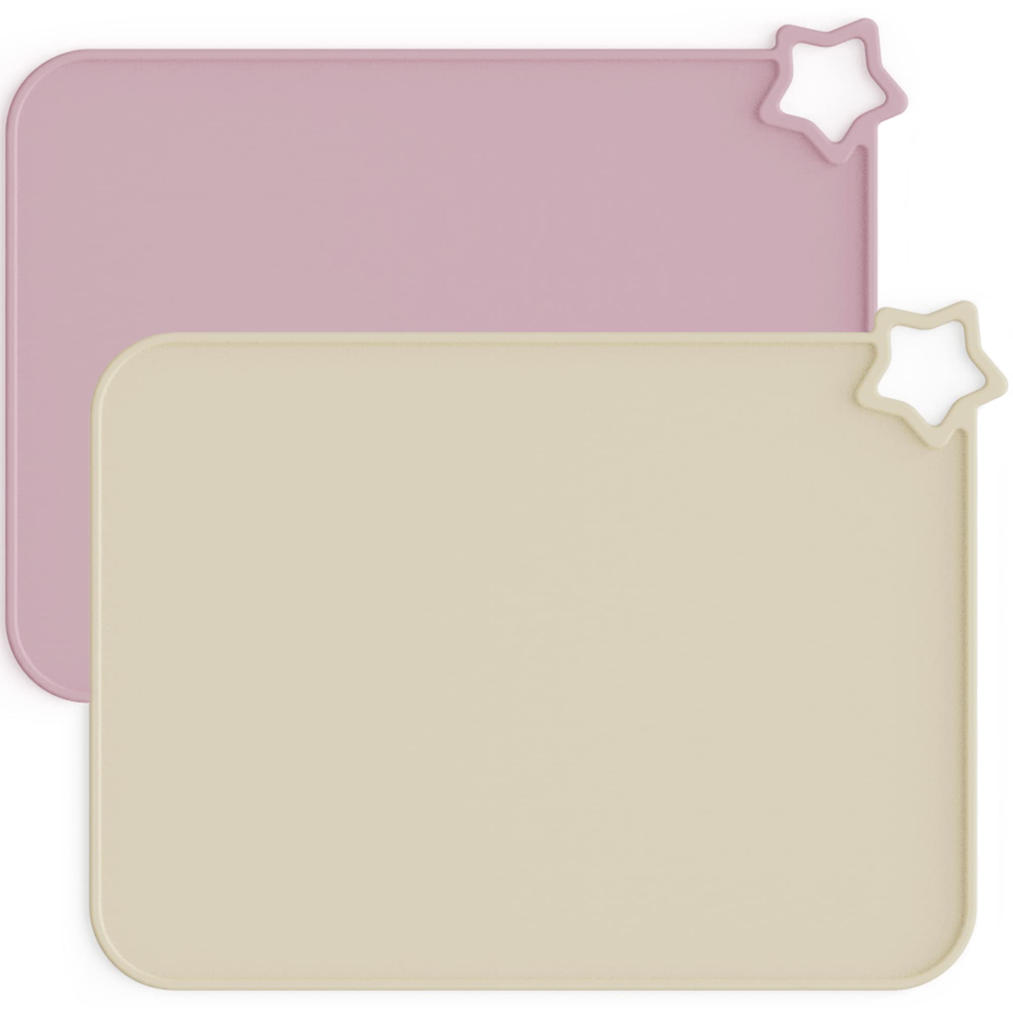 Moonkie silicone placemats raised edge for mess containment during meals