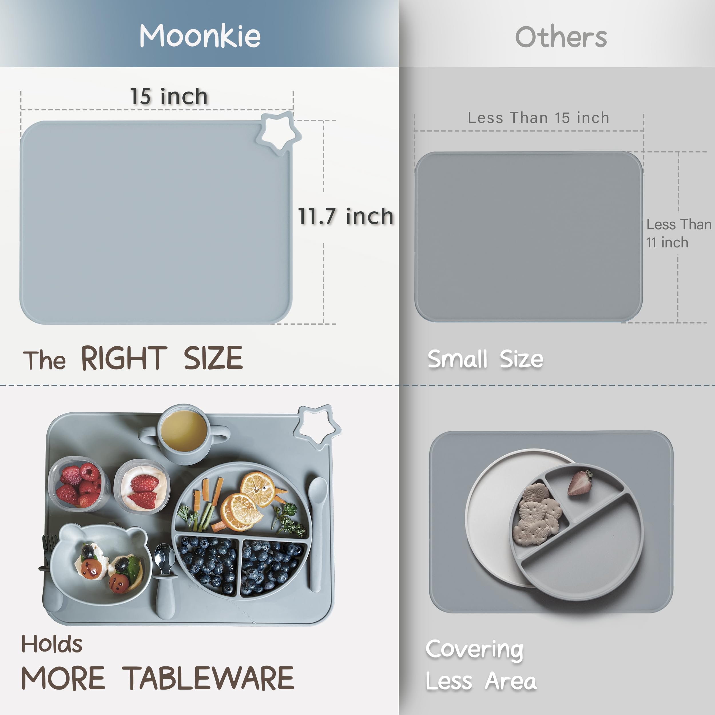 Moonkie two-pack placemats for family meals