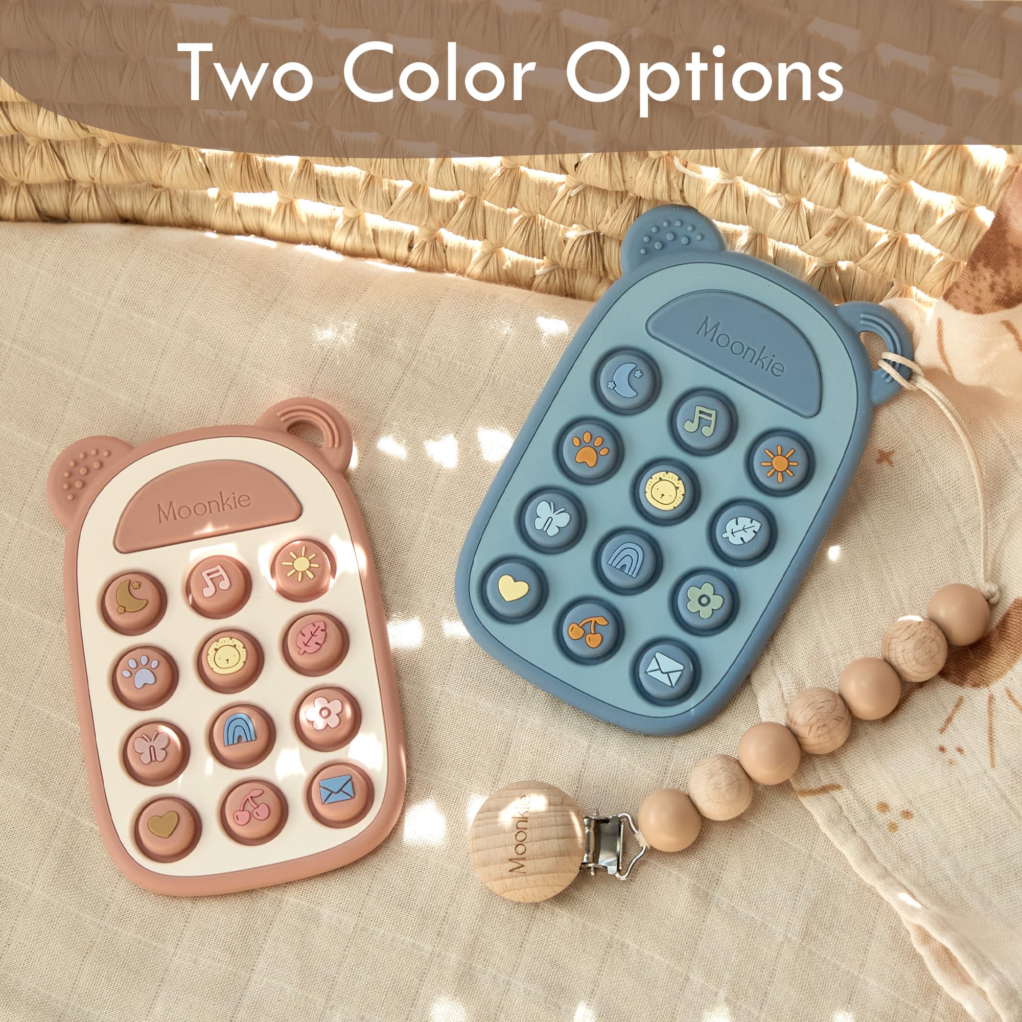 Moonkie teether safe, BPA-free on-the-go use