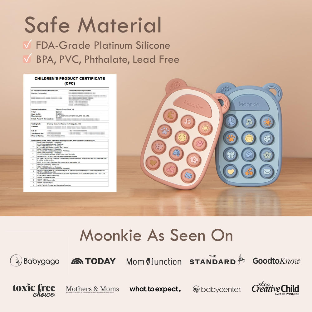 Moonkie CPC certified teether meets safety standards for infants