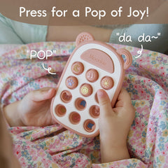 Moonkie teether textured silicone for tactile engagement