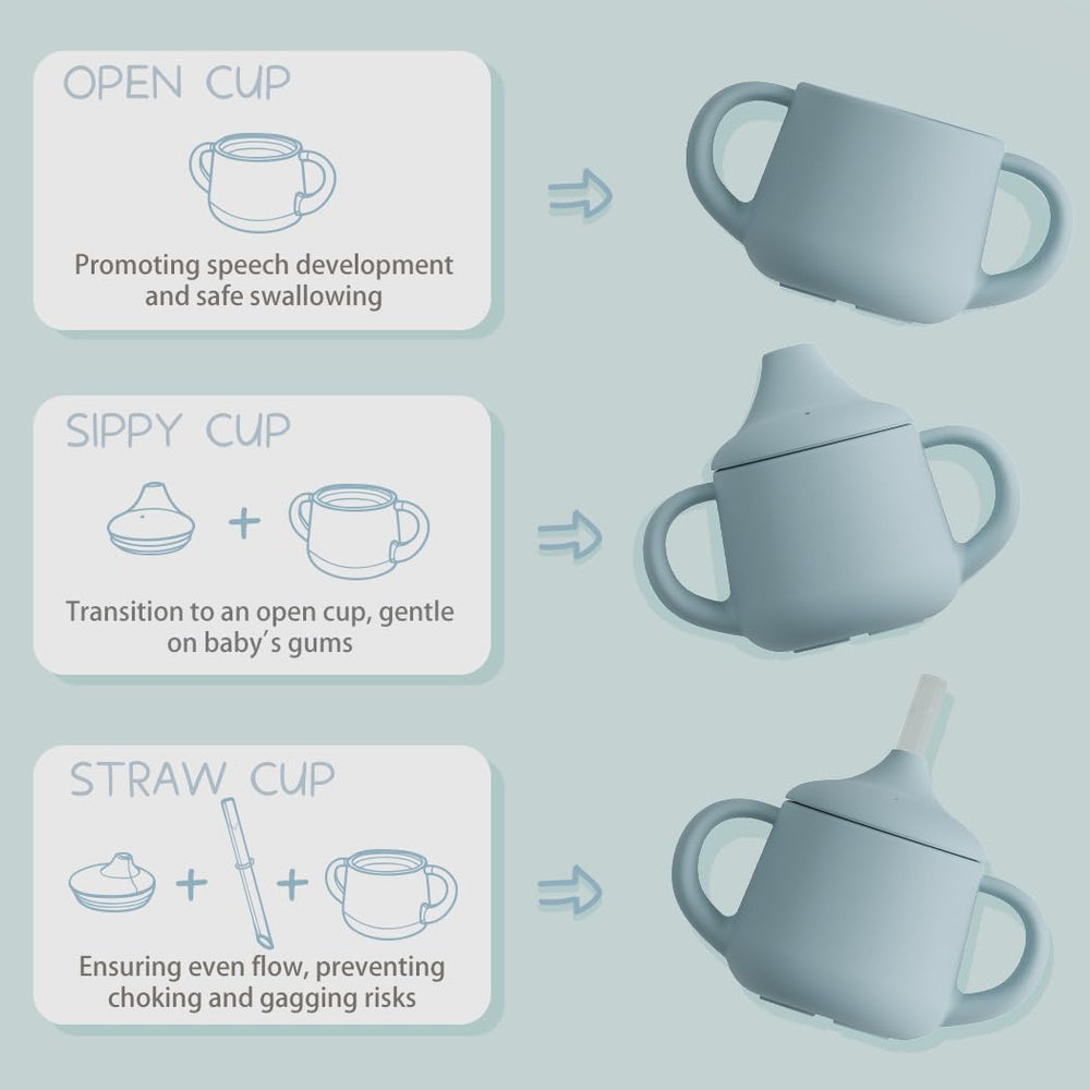 Moonkie silicone spout close-up highlights gentle gums-friendly design.