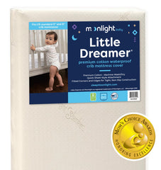 Moonlight Slumber Little Dreamer cover close-up highlighting waterproof plush cotton